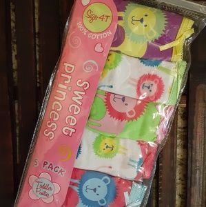 Toddler Girls Little Bear Floral Boyshort Hipster Underwear Princess Panties Set